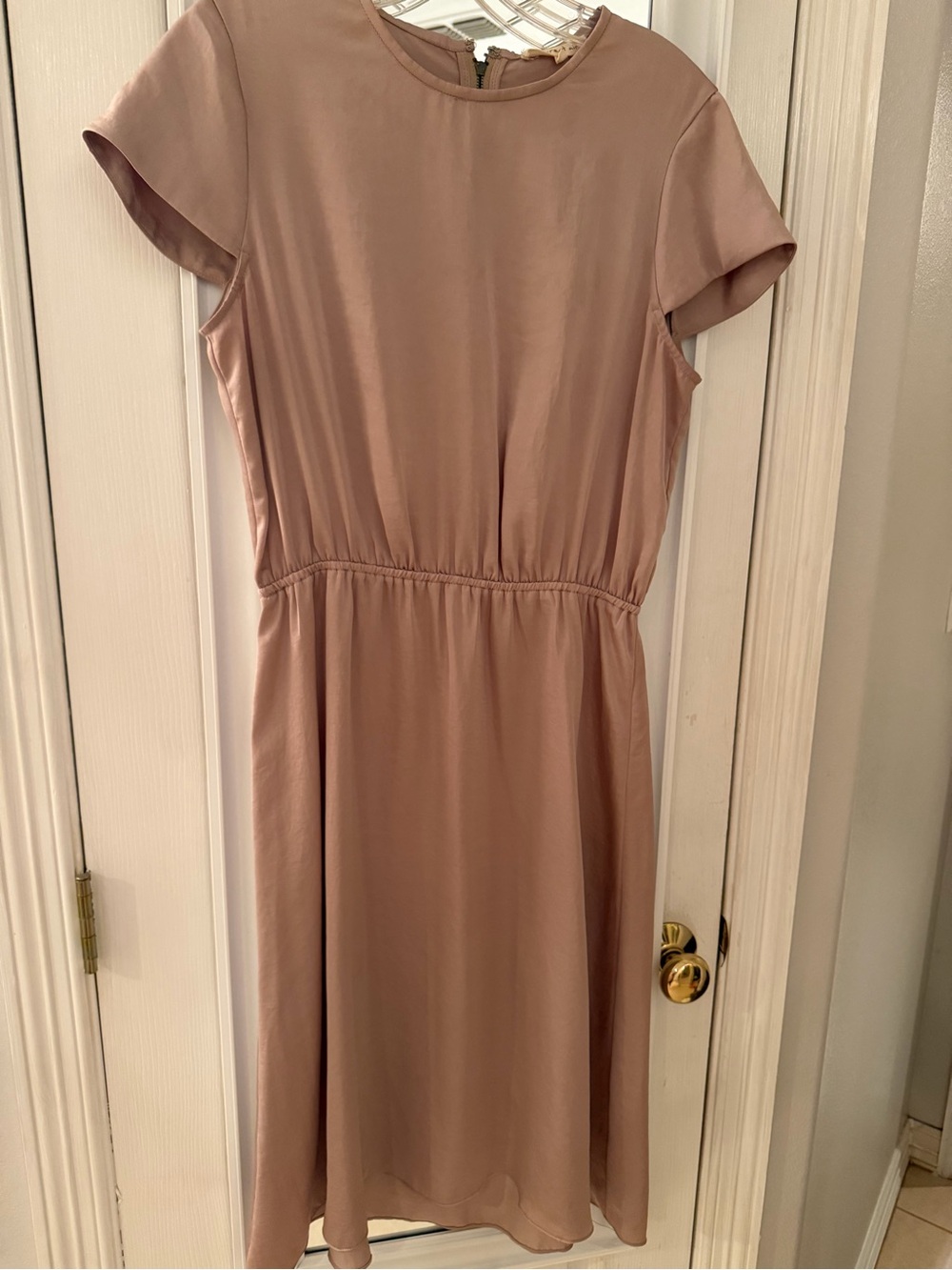 Current Air Dusty Rose Short Sleeve Midi Dress
